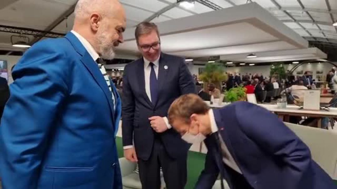 ⁣Rama dhe Vuçiç takojnë presidentin Macron në samitin për Klimën
