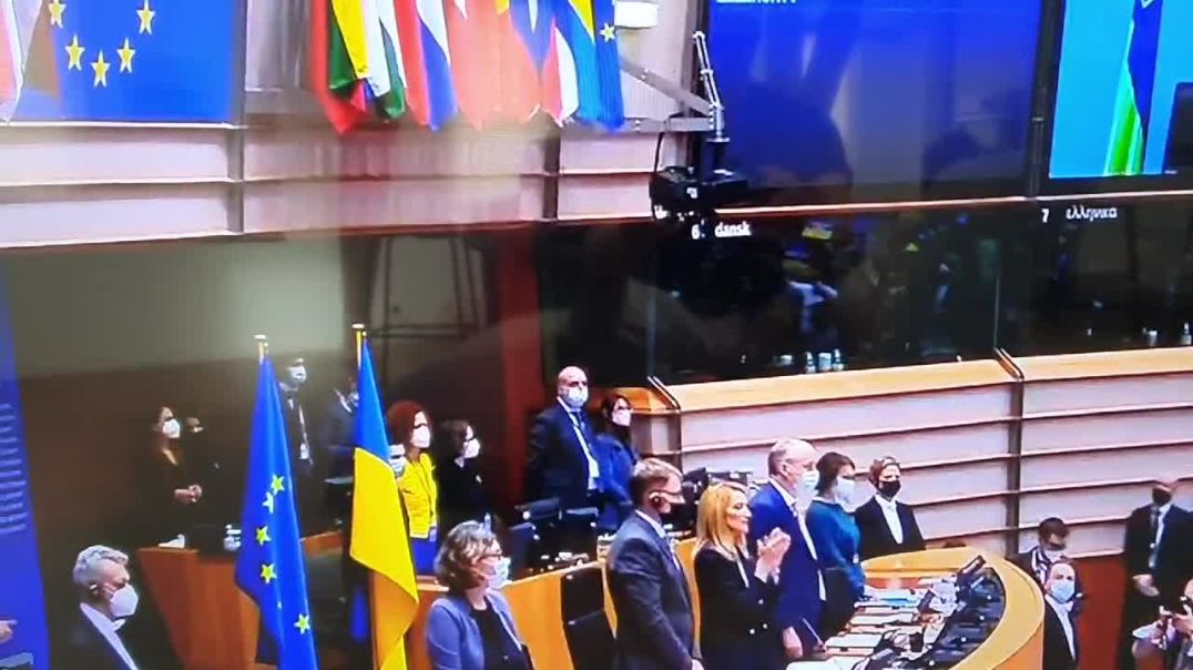 ⁣Fjalimi prekës i presidentit ukrainas Zelenskij emocionon deputetët e PE