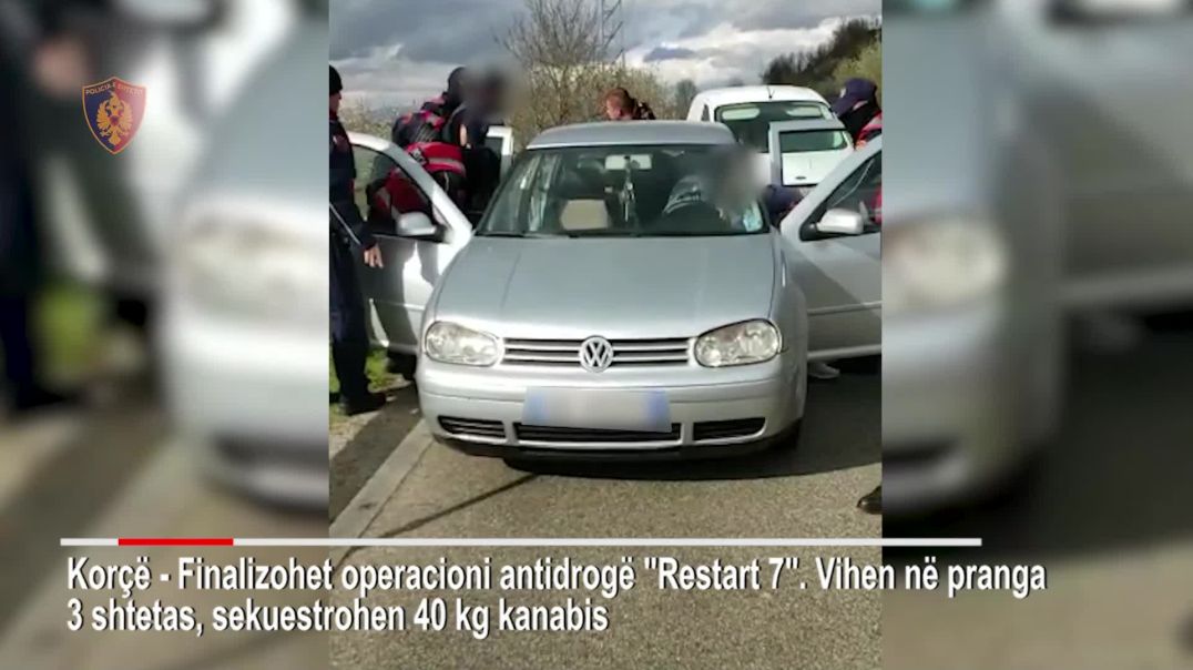 ⁣Arrestohen 3 persona në Korçë, kishin mbushur bagazhin e makinës me kanabis