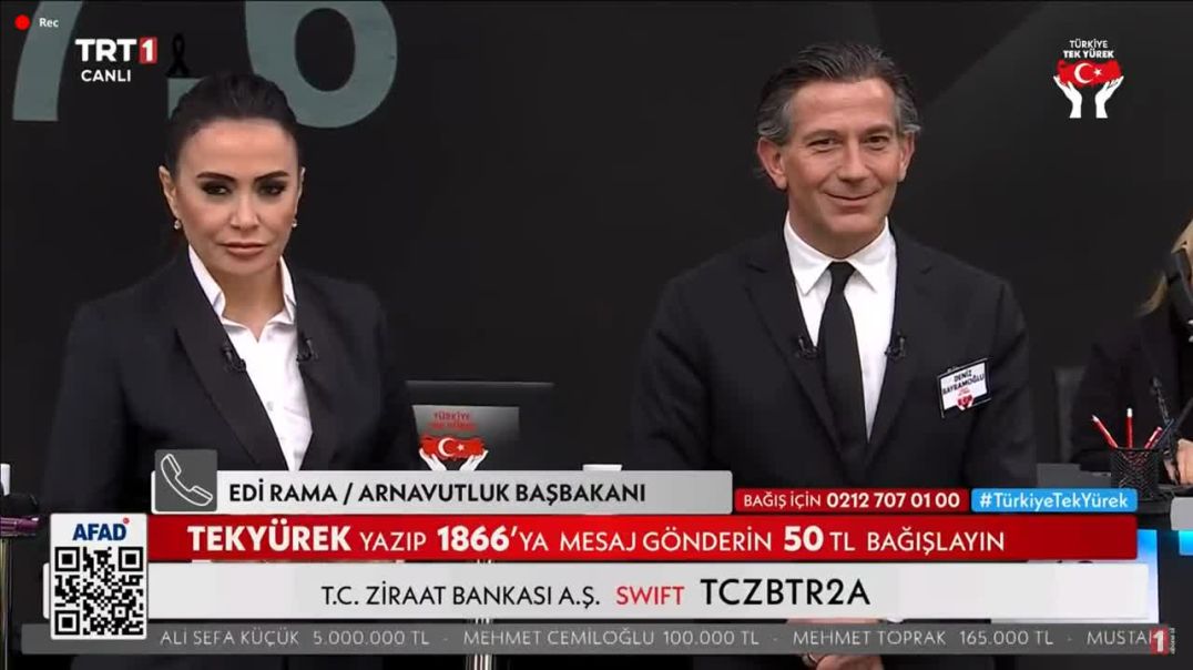 ⁣Tërmeti në Turqi, Rama dhuron 1 milion euro gjatë fushatës televizive