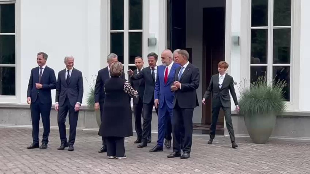 ⁣Rama në Hagë të Holandës, pas pritjes nga shefi i NATO-s Jens Stoltenberg