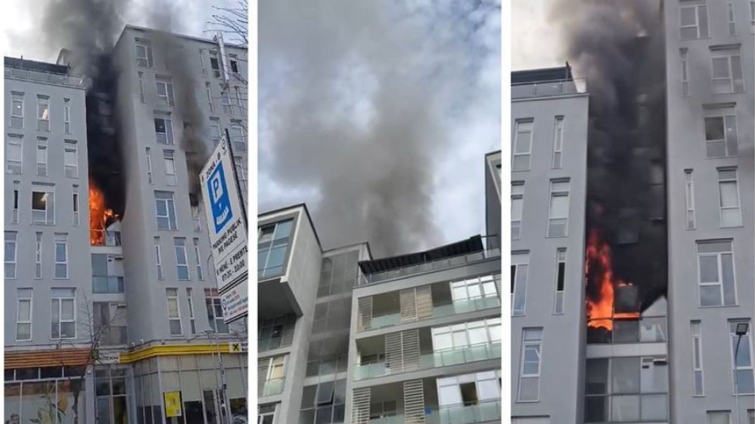 Zjarri te kompleksi i pallateve te "Komuna e Parisit" në janar 2025